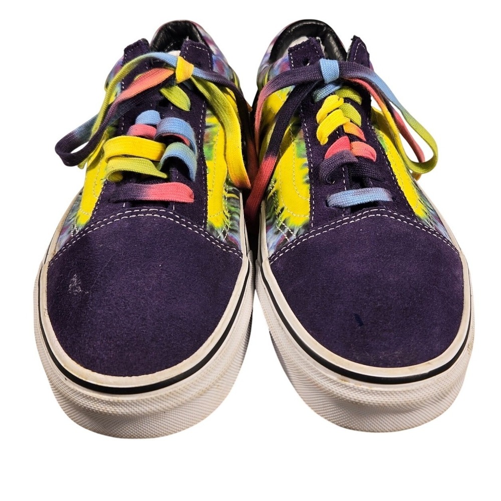 Vans Old Skool Tie Dye Purple Suede Low Top Sneakers Mens 9 Womens 10.5